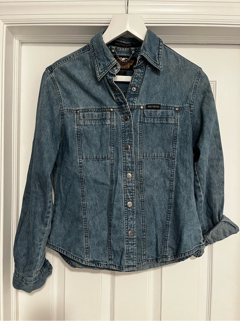 Harley-Davidson Blue Denim Button-Up Jacket